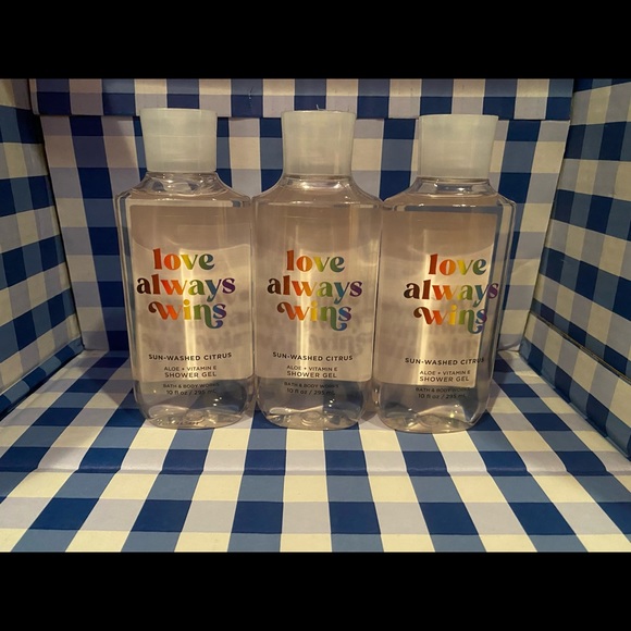 LOVE ALWAYS WINS PRIDE Sunshine Citrus shower gel-Lot of 3-Bath & Body Works 🌈 - Picture 3 of 4